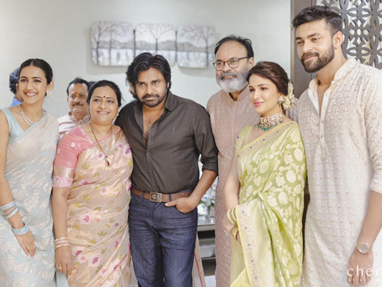 Pawan Kalyan At Engagement Ceremony Of Varun and Lavanya